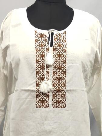 Short Kurti with embroidery on neck